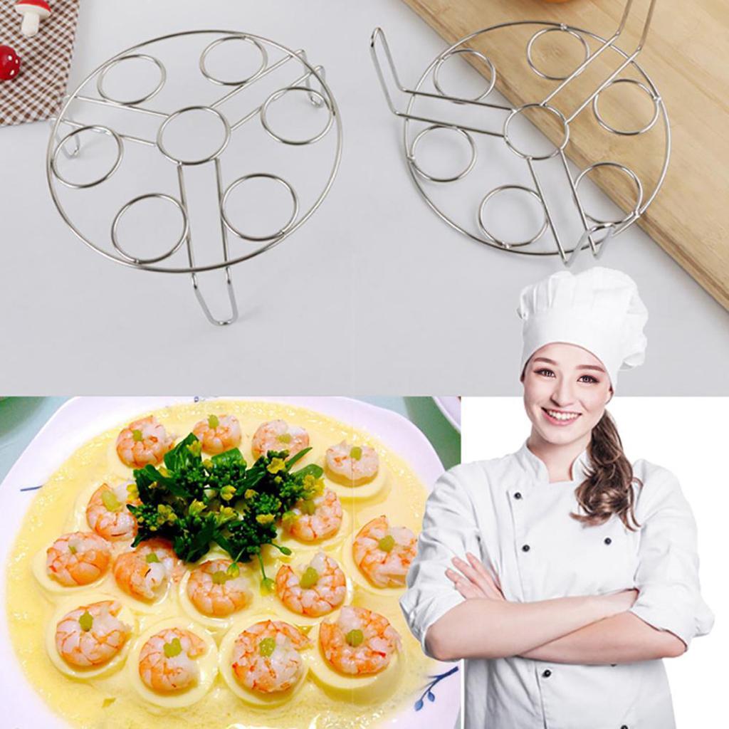 2Pcs Kitchen Steamer Rack Instant Pot Egg Vegetable Cooker Holder Heater