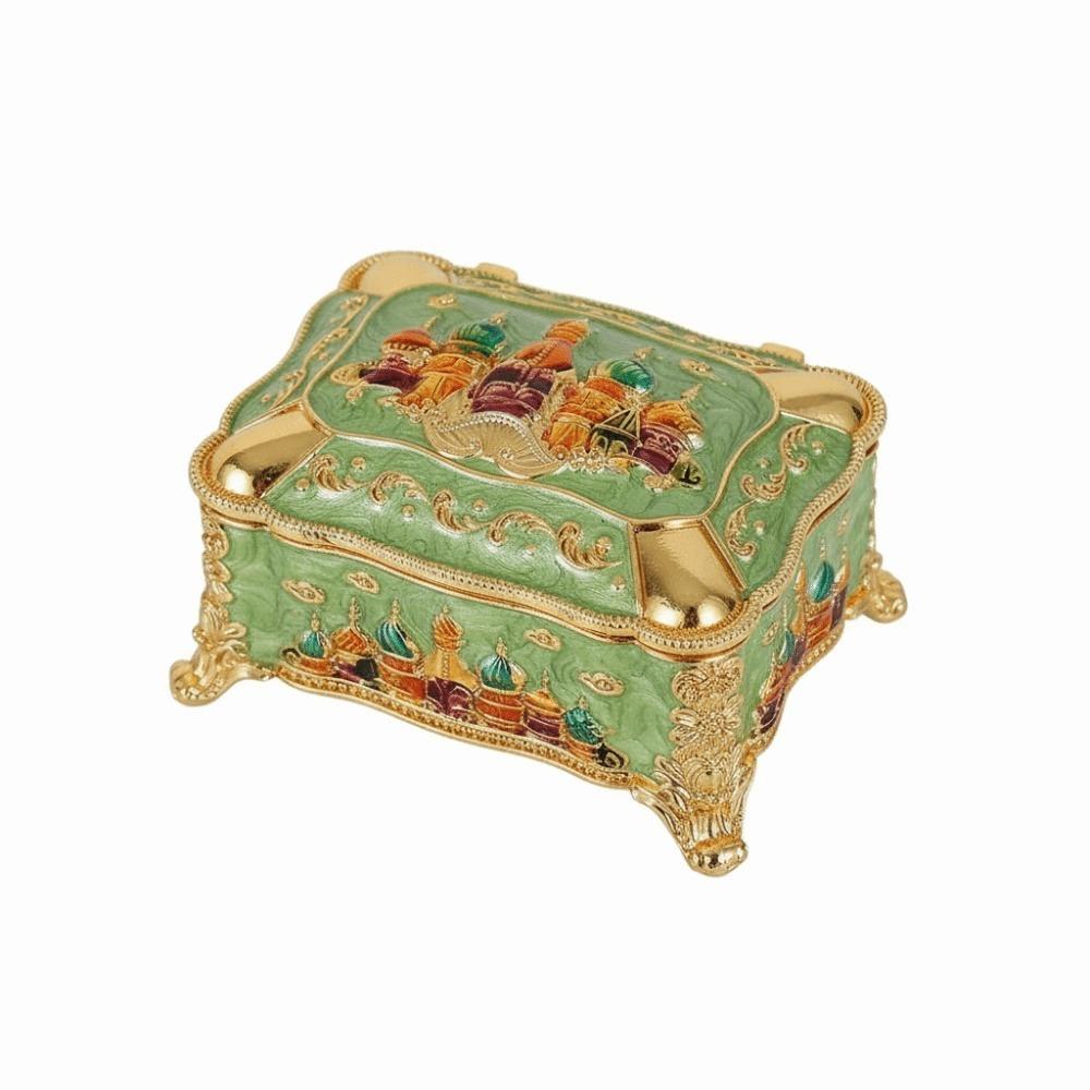 Embossed Castle Jewelry Storage Box Mini Portable Ring Storage Jar Gifts For Friends