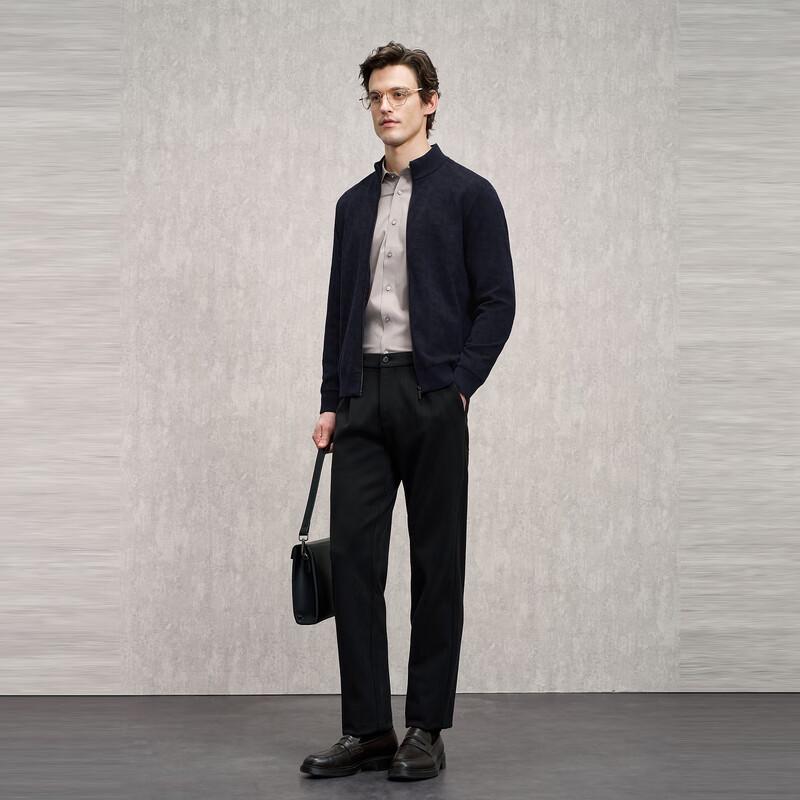 EMZ Erdos Men's Business Casual Wool Blend Jacket