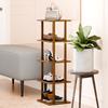 5/6/7/8 Tiers Vertical Shoe Rack Bamboo Narrow Shoe Rack Small Shoe Organizer Space Saving Corner Shoe Shelf Free Standing Shoe Rack