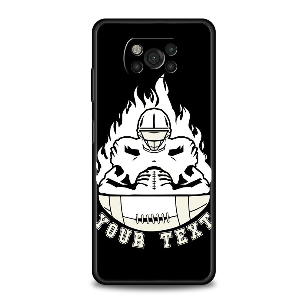 

Rugby Ball Phone Case For For Xiaomi Poco X6 X5 Pro X4 X3 NFC F5 Pro F4 F3 GT M5 M4 Pro 5G M3 C51 C50 C55 Soft Cover Poco M4 Pro