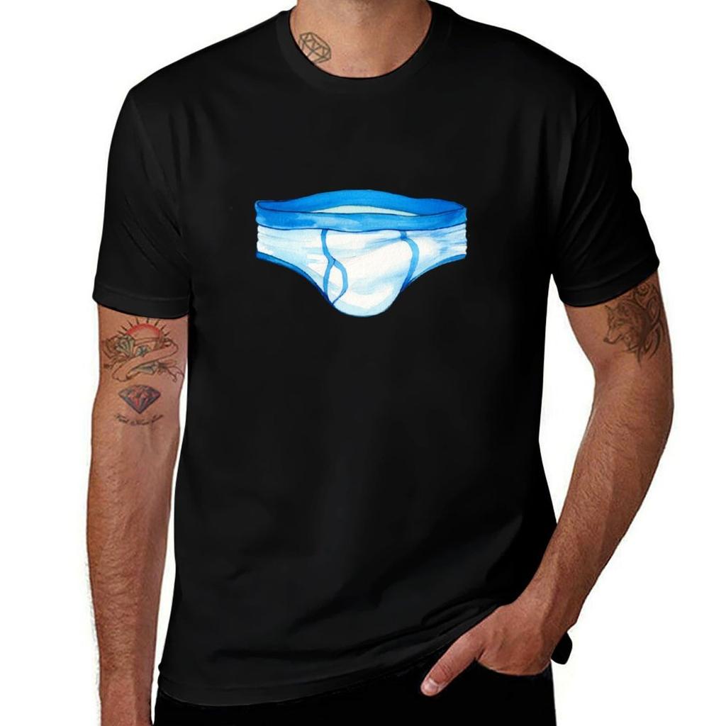 The Briefs Watercolor Painting Tshirt Graphic Print Short Sleeve Tshirt