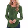 Elegant Lace Patchwork Long Sleeve Cotton Blouse For Women Geometric Design