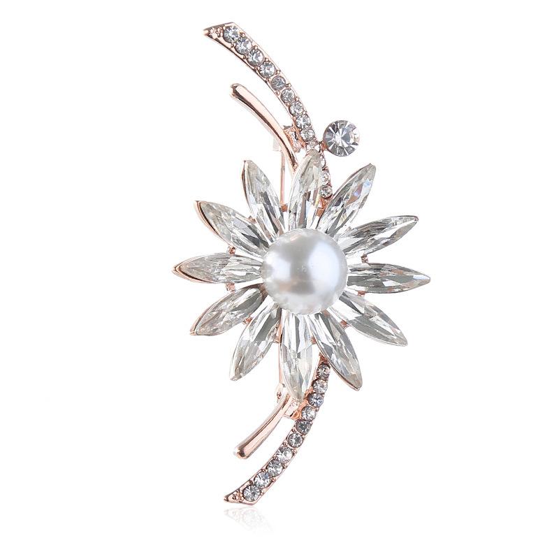 

Национальный темперамент жемчужина брошь женская роскошная брошь для костюма Ins модная индивидуальная булавка для свитера универсальные аксессуары из кристаллов белый