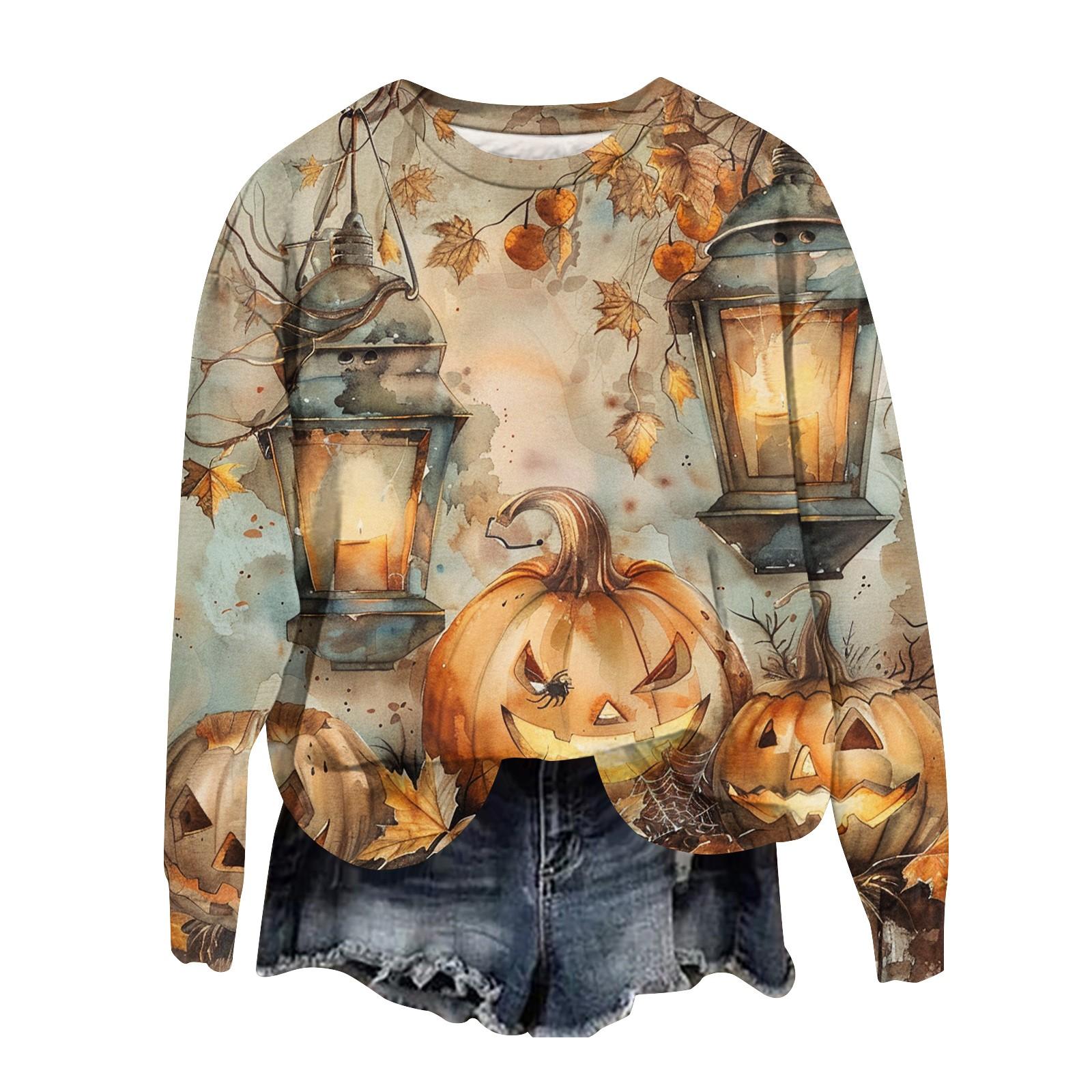 

Женская мода свободный повседневный карман с длинным рукавом толстовка с принтом свитшот XL верблюд