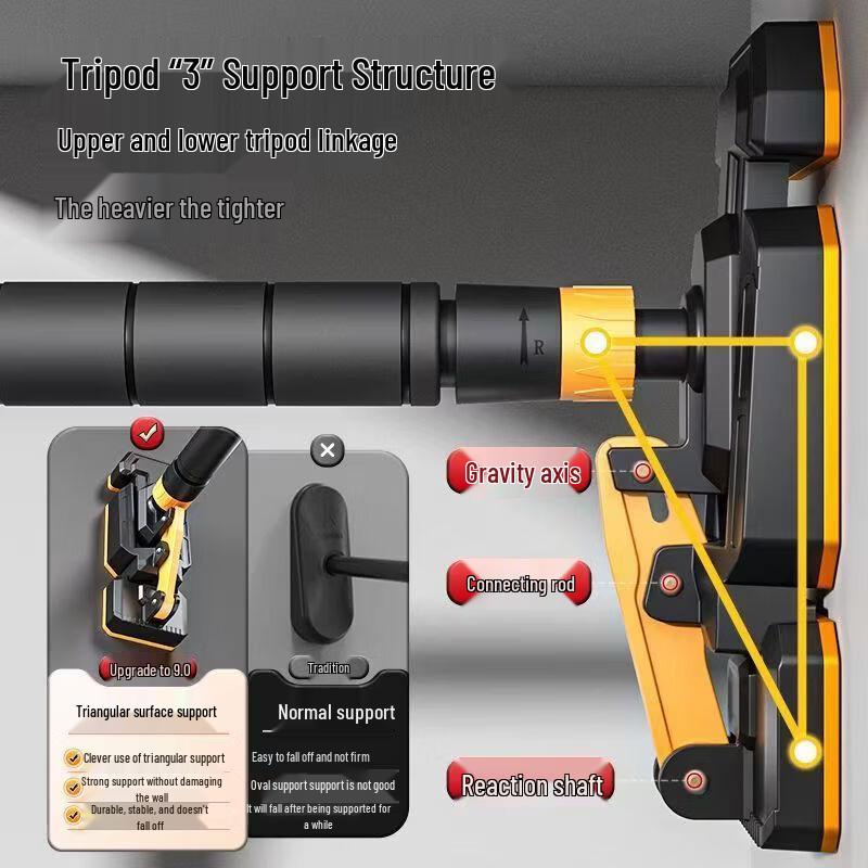 TLXT Adjustable No-Drill Wall-Mounted Pull-Up Bar