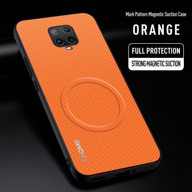 For Xiaomi Redmi Note 9 Pro Case Luxury Car Magnetic Holder Phone Case For Redmi Note 9S 9Pro TPU Silicone Shockproof Back Cover For Redmi Note 9S оранжевый