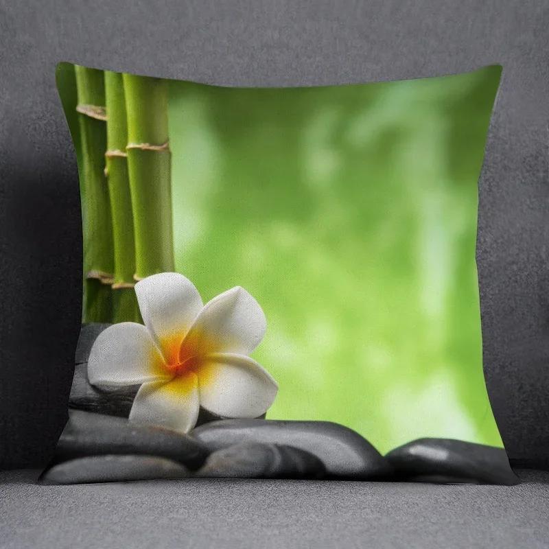 Bamboo Forest Pattern Series Pillow Gift Home Office Decoration Bedroom Sofa Car Cushion Cover Case