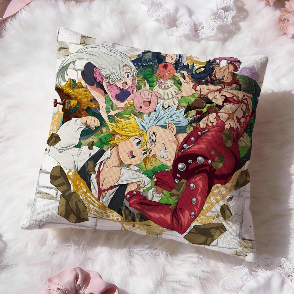The Seven Deadly Sins Cushion Cover Premium Comfort Reversible Pillow Cove -Two in One Design for Any Room & Car Interior