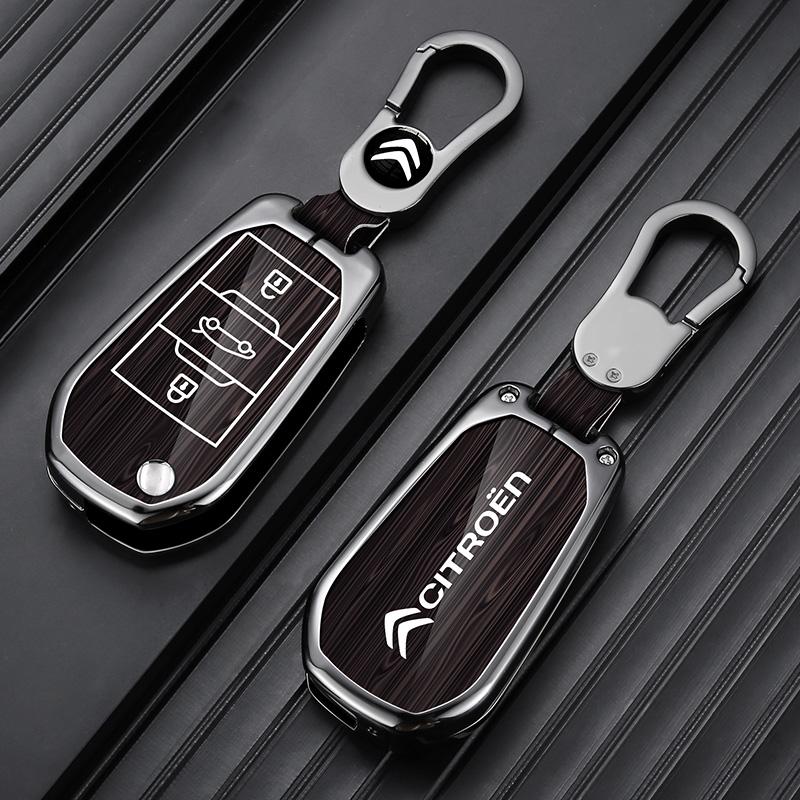 Kryt klíčenky z kožené slitiny zinku pro dálkové ovládání s překlopným klíčem pro Citroen C2 C3 C4 C5 C4L CACTUS C6 C8 Picasso Příslušenství