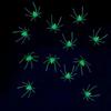 New 10Pcs Party DIY Home Decoration Halloween Luminous Rubber Fakes Spider Plastic Figure Prank Toy Funny Festive Supplies
