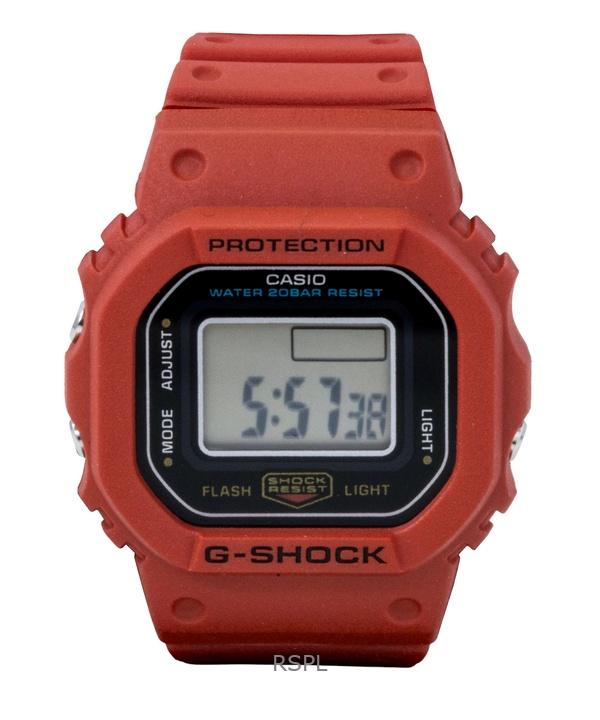 Casio Ceas Unisex G-Shock Nano Digital Roșu Curea Rășină pe Bază Biologică Quartz DWN-5600-4 200M