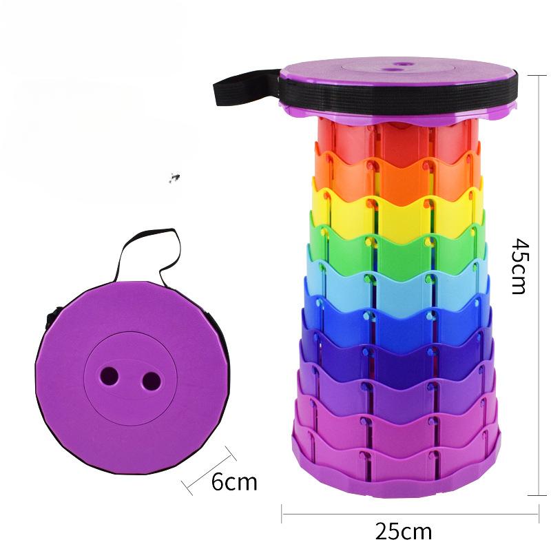 Outdoor travel telescopic stool, portable chair, adjustable telescopic stool, shoe - changing stool, telescopic folding stool fo