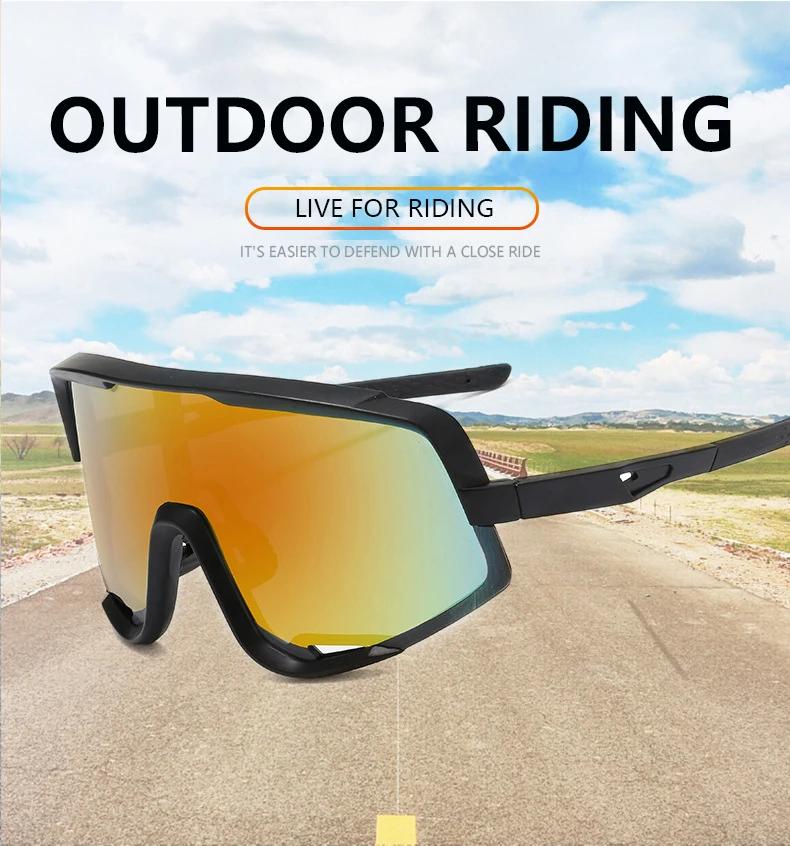 Outdoor Cycling Sunglasses Windproof Sunshade Fashion Motorcycle Large Frame Slimming for Men Sports
