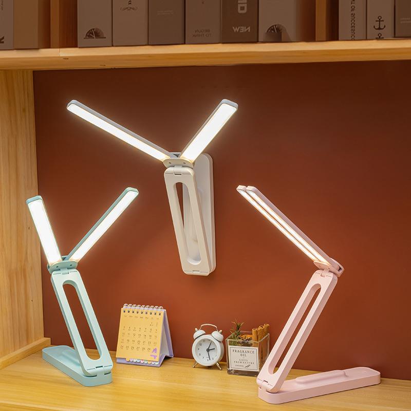 Reading Desktop Desk Lamp Multifunctional Folding Lamp Infinite Dimming Eye Protection Bedroom Living Room Study Led Desk Light