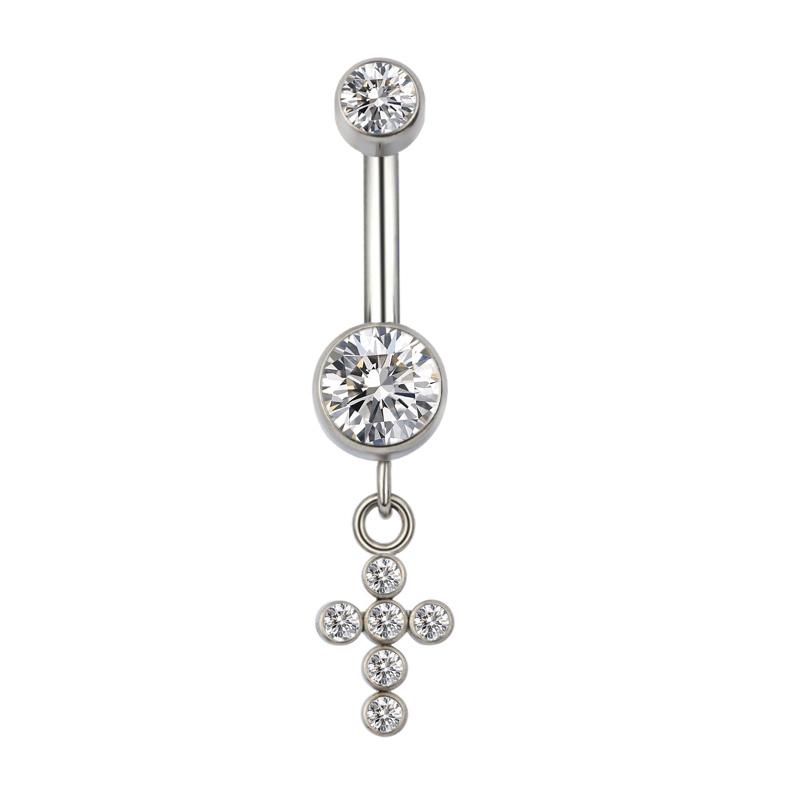 ASTM F136 Titanium PIERC Pendant Curved Navel Barbell Shiny CZ Sexy Belly Dance Earrings Bellybutton Helix Body Piercing Jewelry