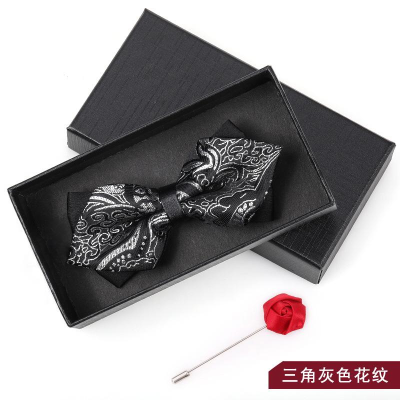 Bow Tie Men'S Wedding Groom Best Man Red Suit Shirt British Brothers Korean Bow Women'S Gift Box
