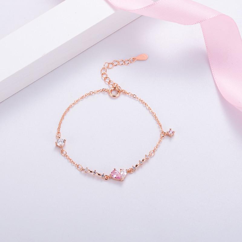 Lindon Zircon Bracelet Jewelry Geometric Bead Chain Link Bracelets Fashion Fine Wedding Gift for Girlfriend Women