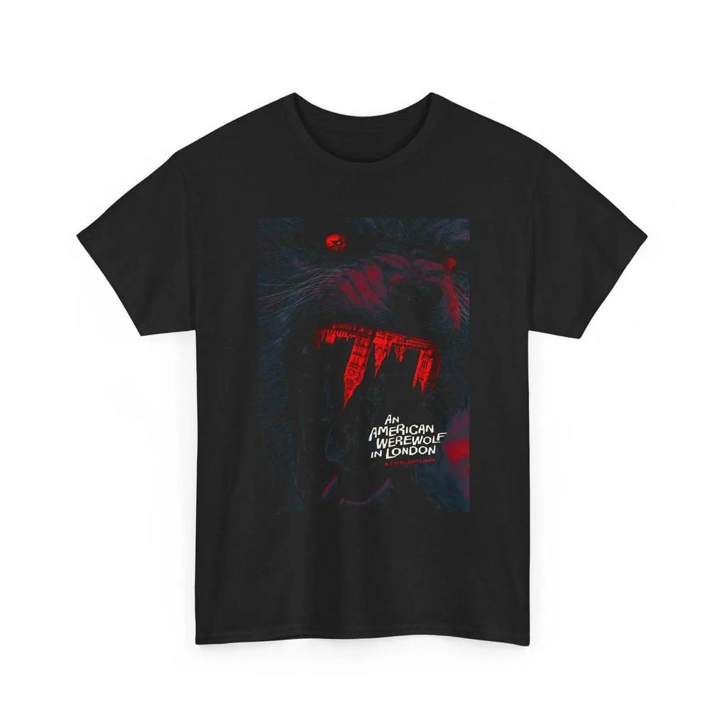 An American Werewolf In London Movie Unisexs Black T Shirt Size S To 5xl Vintage Unisex Breathable Slightly Streetwear