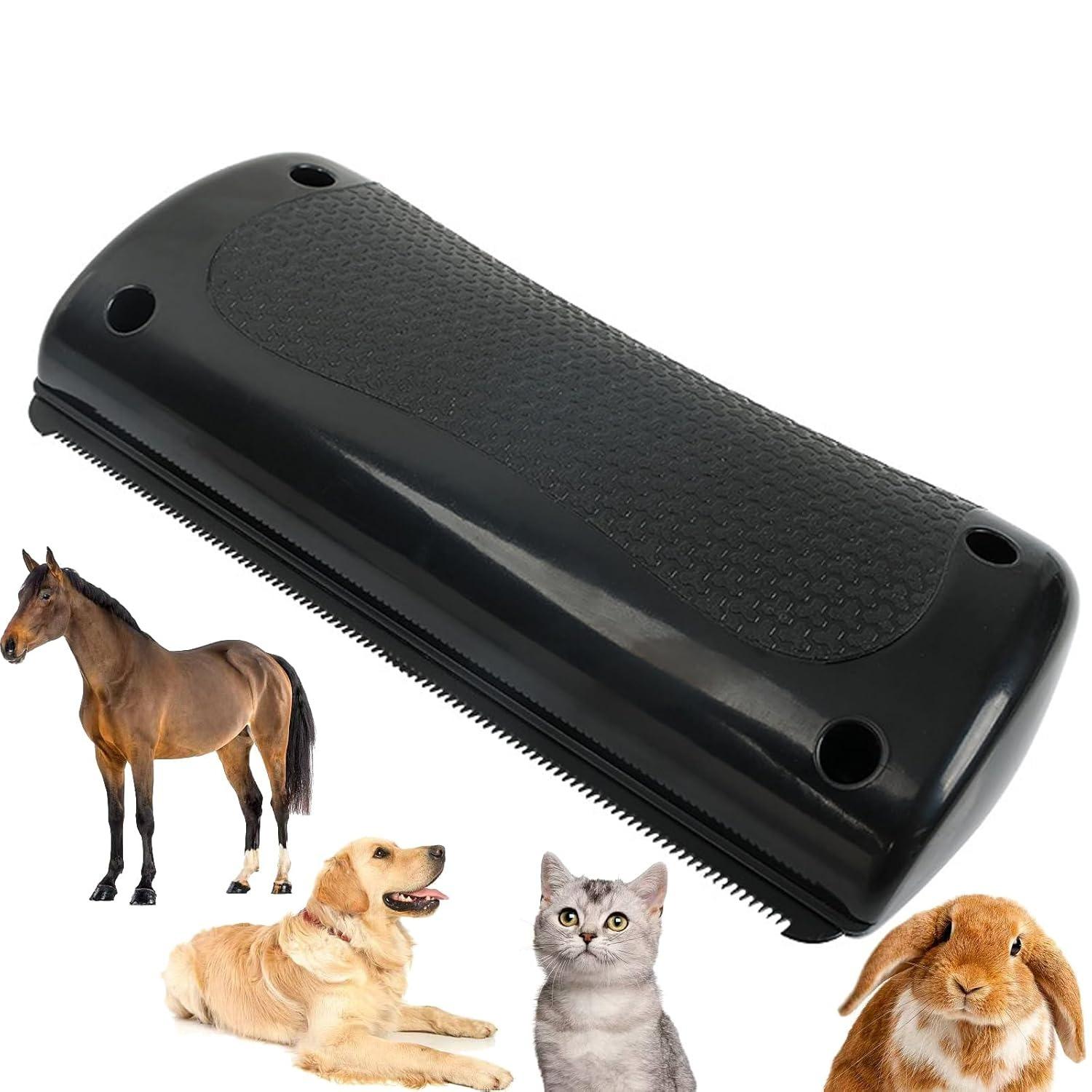 Deshedding Dog Brush,Upgraded Pet Hair Remover Comb for Shedding,Efficient Pet Hair Trimmer for Dogs,Cats,Rabbits and Horses,Ergonomic Pets Grooming чёрный