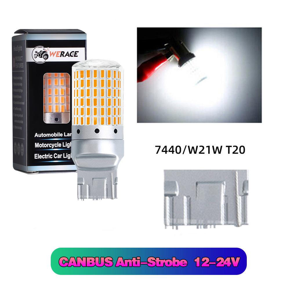 1pc Car Turn Signal Light LED CanBus No Error 144smd LED Brake Lamps 1156 PY21W BAU 15S BA 15S 1157 P21/BAY15D T20 7440/W21W