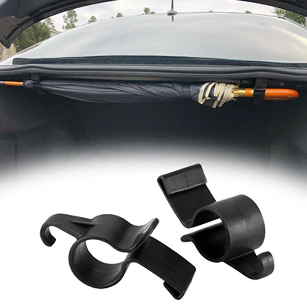 2pcs Car Umbrella Holder Car Trunk Hook Vehicle Storage Bag Hanger High Load-Bearing Umbrella Hook Auto Accessories