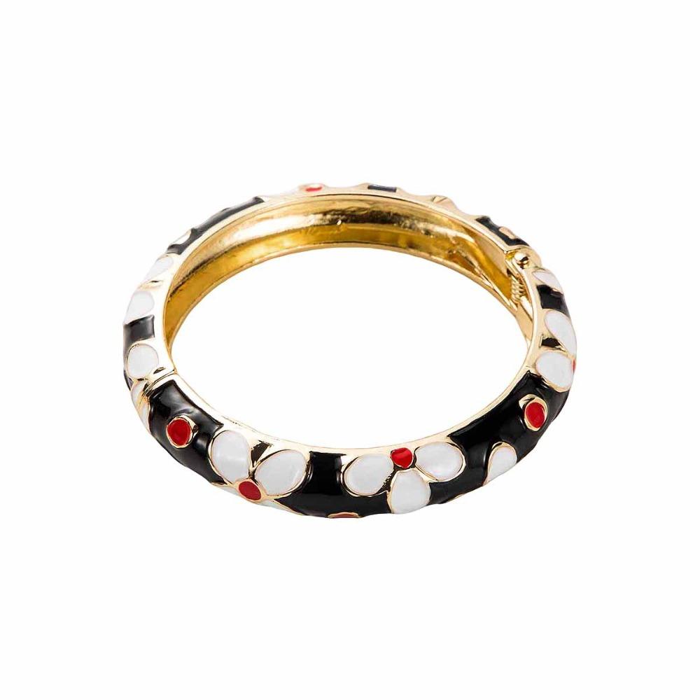 Chinese Style Vintage Cloisonne Bangle Traditional Women's Hand Bracelet  Girls