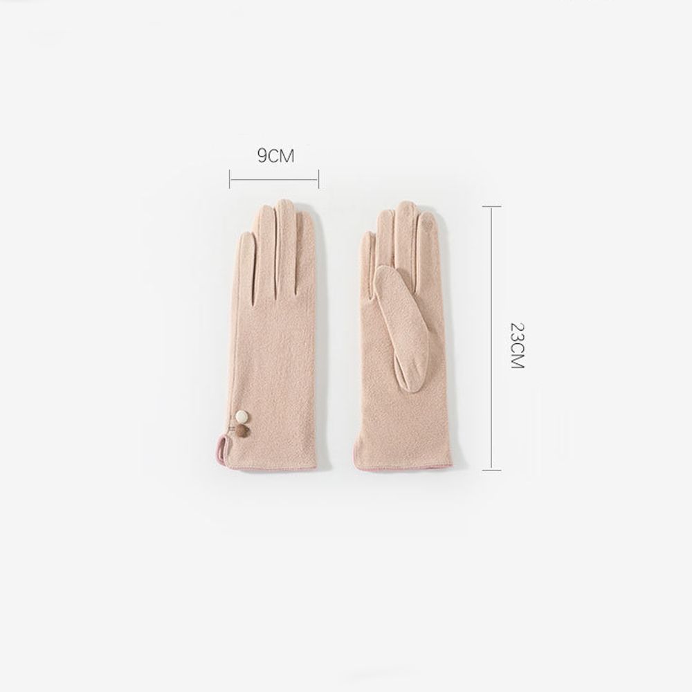 Windproof Keep Warm Velvet Outdoor Thick Mittens Full Finger Gloves Female Gloves