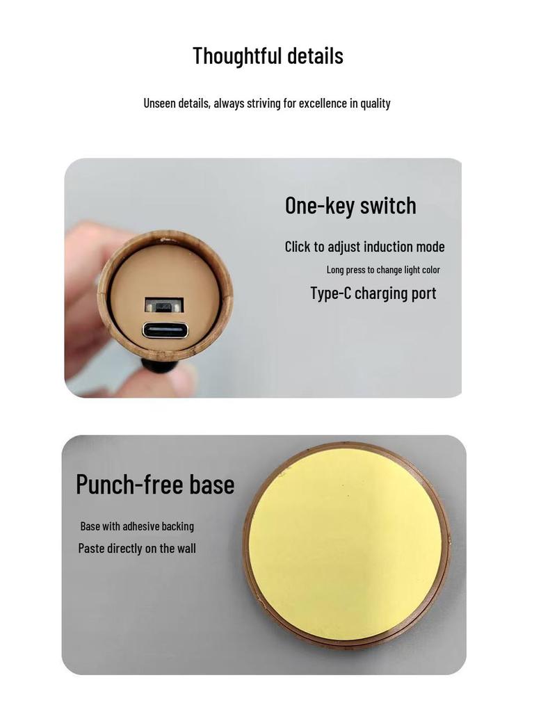 Rechargeable Dual-Use Motion Sensor Magnetic Wall & Night Lamp