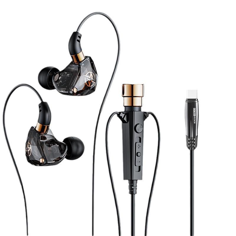 New Stereo Over-Ear Wired Headphones with Live Singing and Reverb Monitoring for K-Song Recording