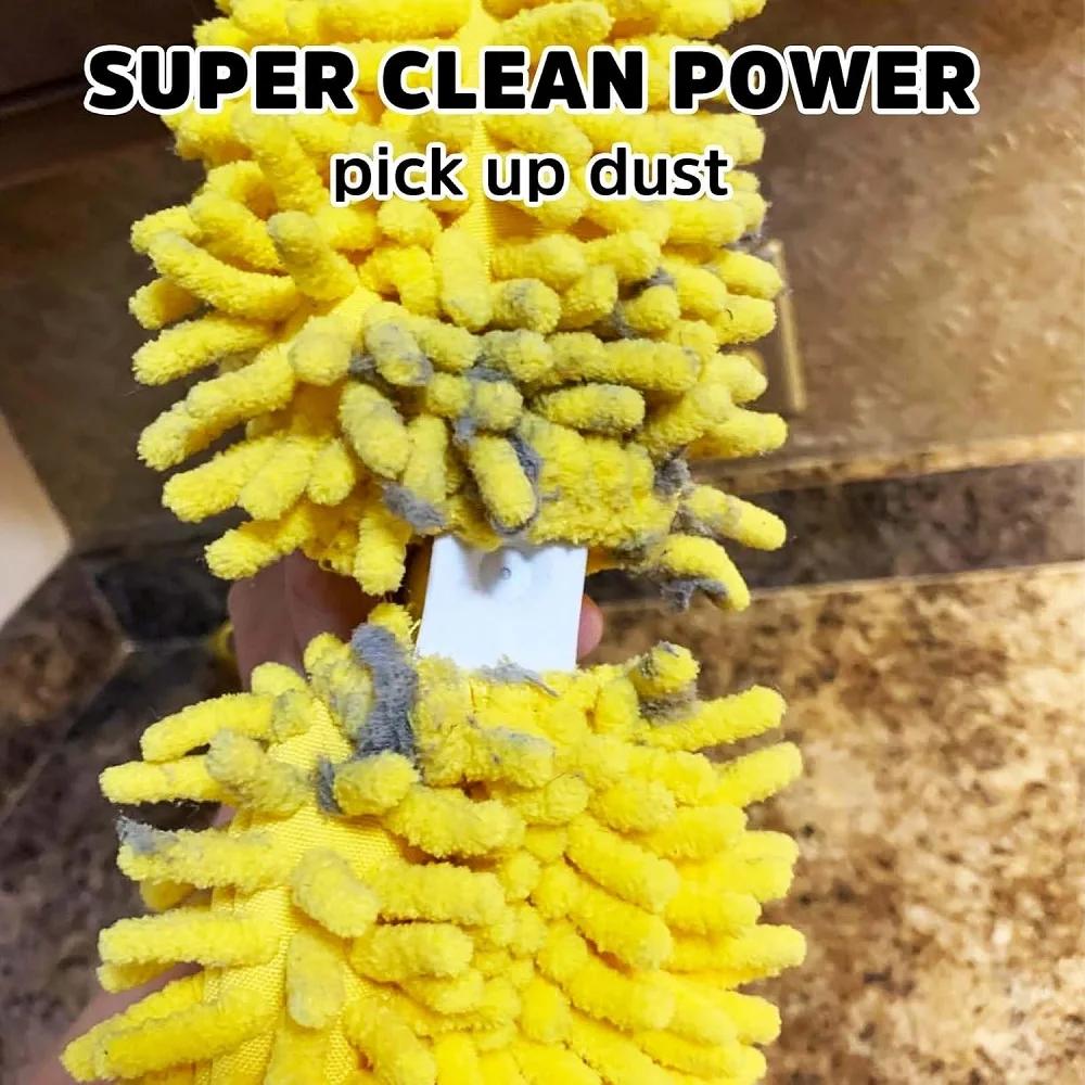 Chenille Duster Refills Handheld Duster Brush with Replaces Duster Pads for Home Car Clean Furniture Window Fan Cleaning Tools
