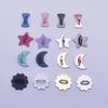 2Pcs Adhesive Metal Phone Charm Holder Smooth Edge Sticky Pendant Hook Finger Ring Grip for  Android Phone Case