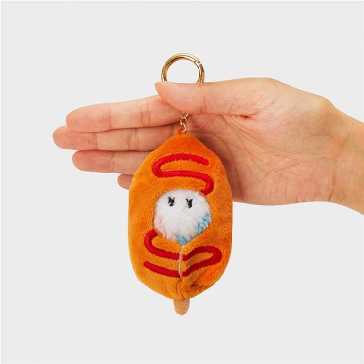 Line Friends TRUZ SOM Mini Minini Hot Dog Snack Doll Keyring — фото 2