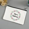 Teacher's Day Gift Thank You Mistress Print Makeup Pouch Zipper Lipstick Storage Women Canvas Cosmetic Bag Teacher Clutch Bag