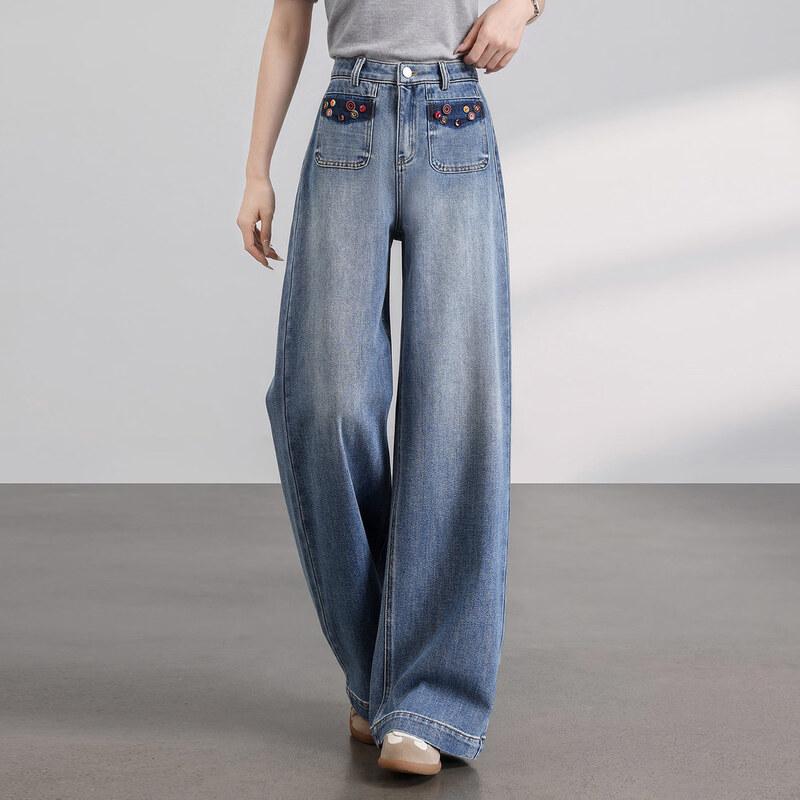 Tatu Women s High-Waist Wide-Leg Jeans XL
