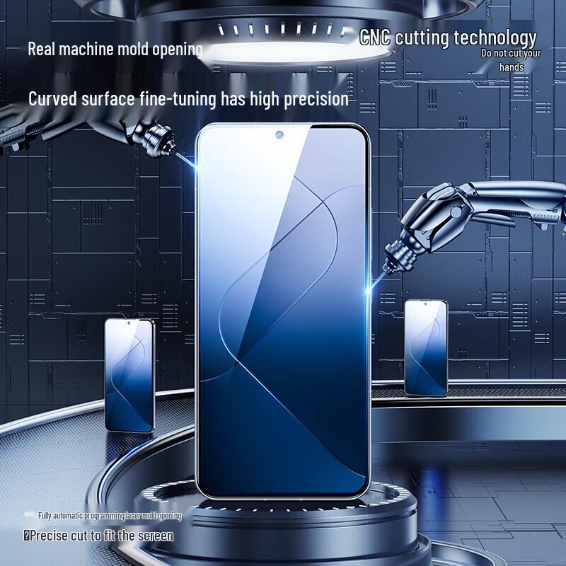 Xiaomi 14 Displayschutz aus gehärtetem Glas mit Selbstanbringungs-Set