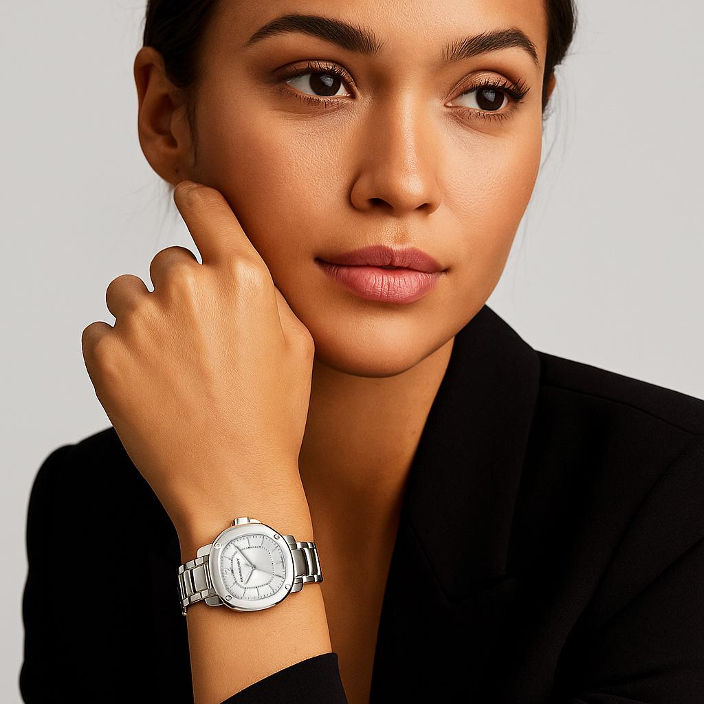 Burberry BBY1703 The Britain Silver Dial Ladies Watches