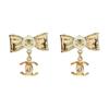 Chanel Logo Metallohrringe Damenohrringe Gold EF113007023-1-01