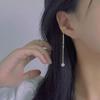 Diamond-Encrusted Fringed Ear Clips For Women Without Ear Piercings, Mori Super Immortal High-End Earrings, Long Ear Hanging Ear Bone Clips