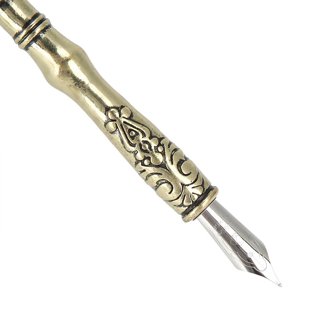 1.0mm Feather Pen Set Distinctive Calligraphy Feather Pen Gift Box Writing Tool for StudentSilver