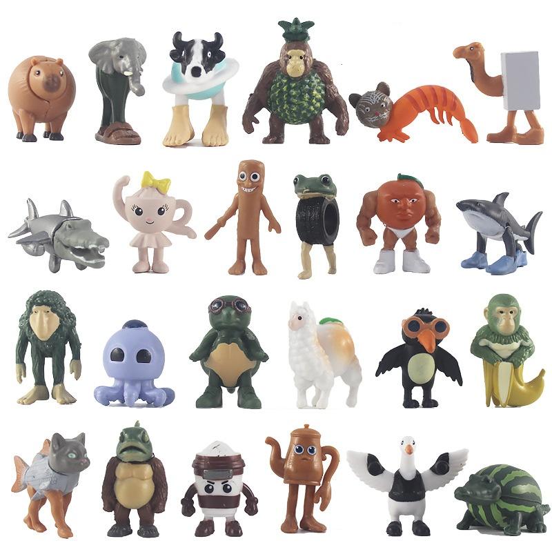24 pièces/Ensemble Tung tung tung Sahur Figuras V1 V2 V3 Série PVC Italian Brainrot Tun Tung Tung Sahur Figurines d'Action Jouets