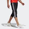 adidas Základní sportovní kalhoty 3/4 s 3 proužky Pánské Spodní díly Černá CG0770