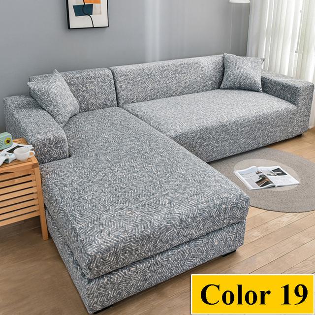 Elastický potah na pohovku do obývacího pokoje Rohový potah ve tvaru L Potah na pohovku Sedák Potah na pohovku Napínací potah na pohovku