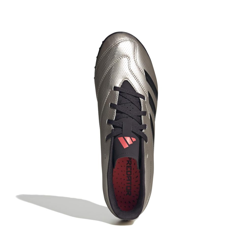 Adidas Predator Club TF Futsal Platinum Size cm Shoes, Metallic/Aurora Black/Turbo (IF6398), 27.0