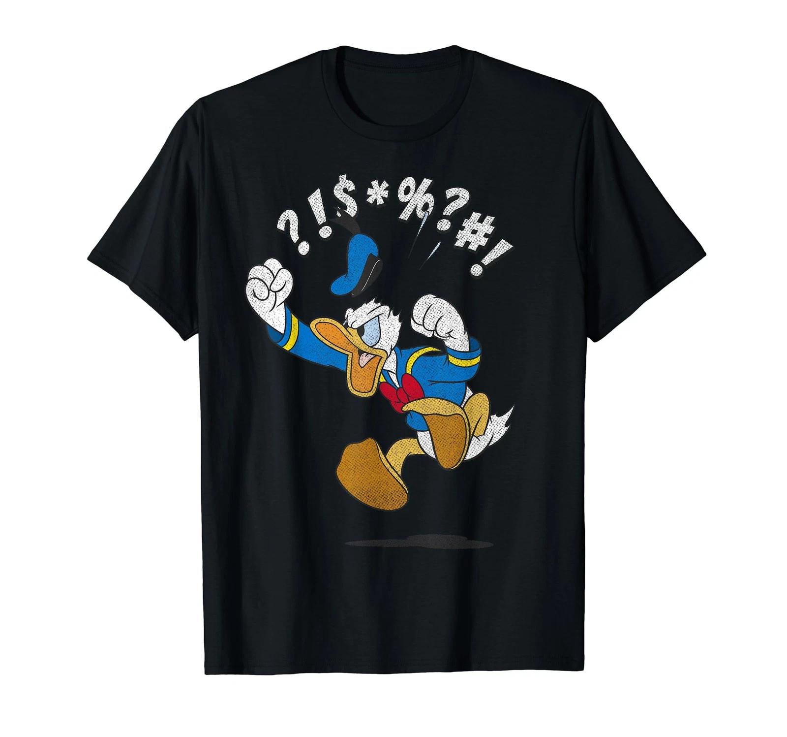 Disney Mickey And Friends Vintage Donald Duck Angry Jumping T-Shirt_ M