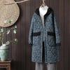 Winter Warm Hooded Padded Jacket Retro Floral Large Size Thickened Cotton Coat