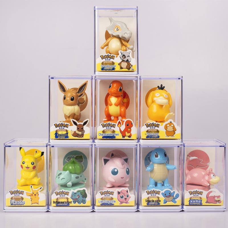 Genuine Pokémon Stamp Figurine Blind Box: Pikachu, Slowpoke, Psyduck Gift