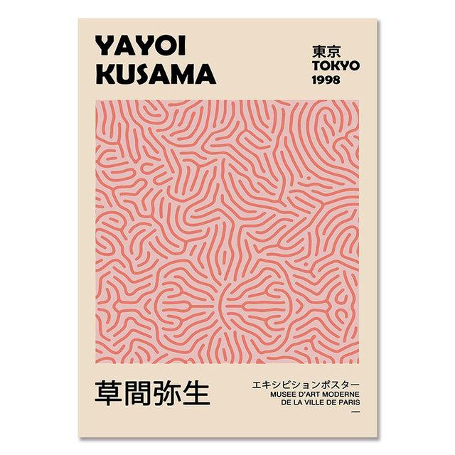 Yayoi Kusama Exhibition Posters and Prints Gallery Wall Art Picture Museum Modern Canvas Painting Nordic Living Room Decoration