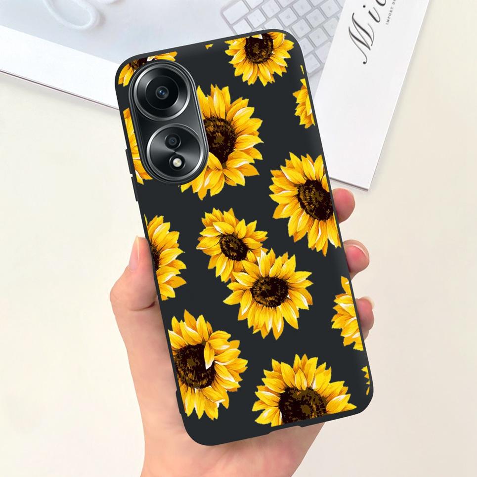 For Oppo A58 4G Back Cover Beauty Flower Girl Fashion Jelly Phone Case For Oppo A58 4G CPH2577 OppoA58 A 58 Coque Etui Soft TPU