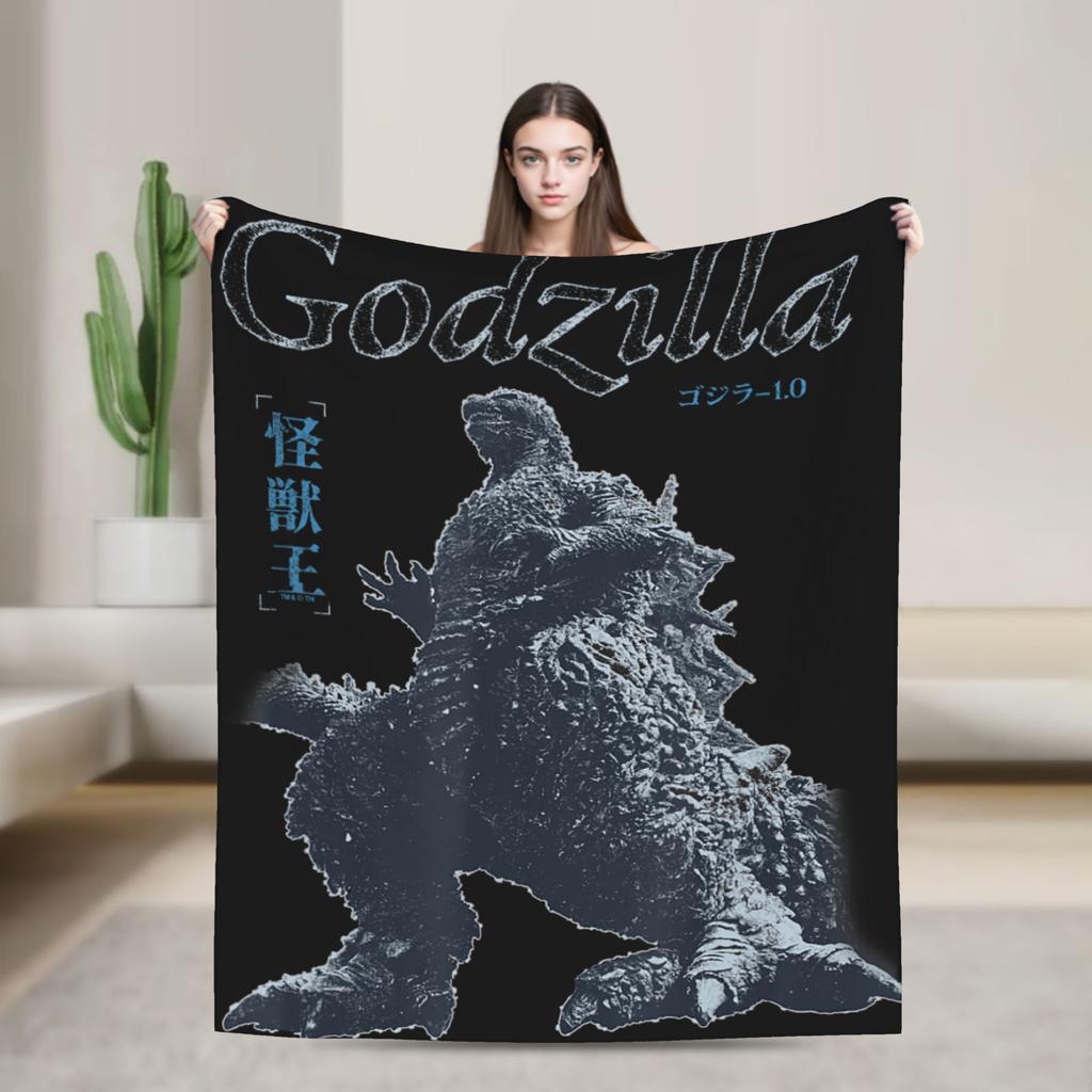 Godzilla Blanket Picnic Flannel Throw Blanket For Couch Bed Super Warm Custom Quality Bedspread Birthday Gift